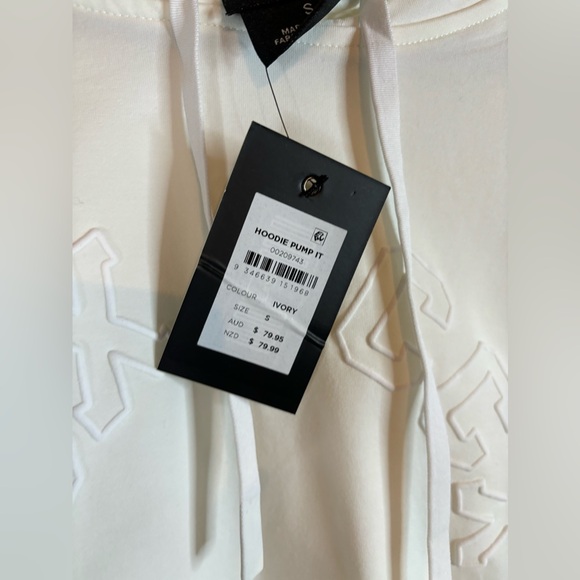 Ivory Cropped Hoodie- Size 16 - Picture 3 of 8